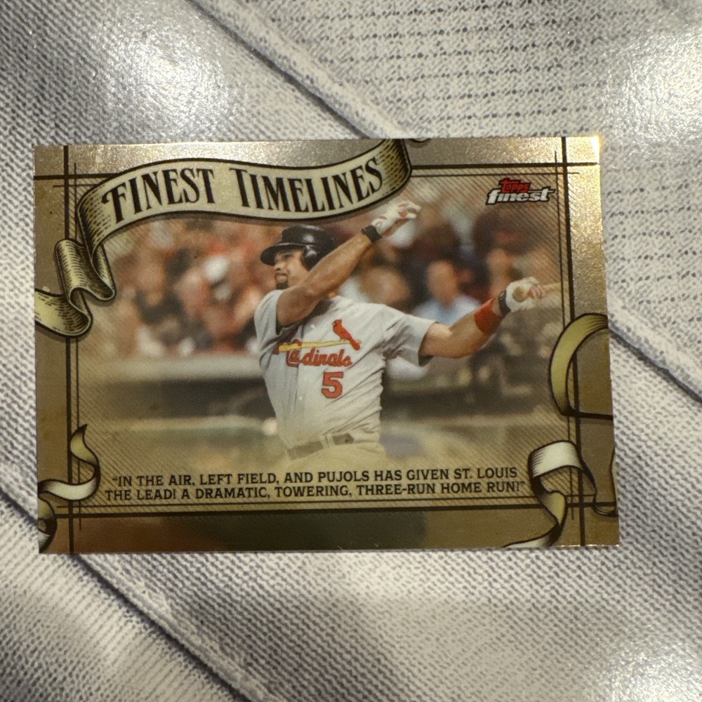 2026 Topps Finest Timelines Albert Pujols FT-28 St. Louis Cardinals Insert Card